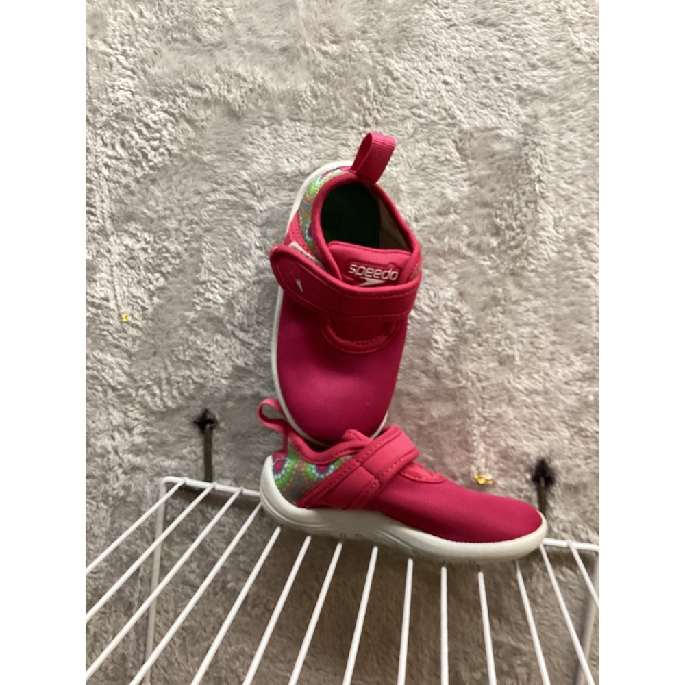 Speedo Kids Pink‎ Water Shoes Hook and Loop Toddler Size - Picture 3 of 6